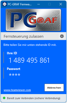 TeamViewer Programmbildschirm
